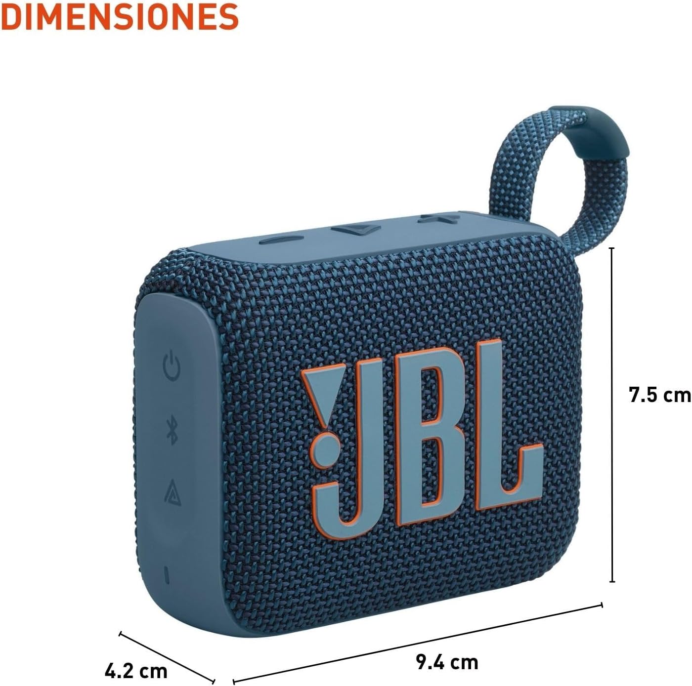 JBL Go 4 - Ultra-Portable, Waterproof and Dustproof Bluetooth Speaker, 7-Hour Built-in Battery, Made in Part with Recycled Materials (Blue) - Image 4