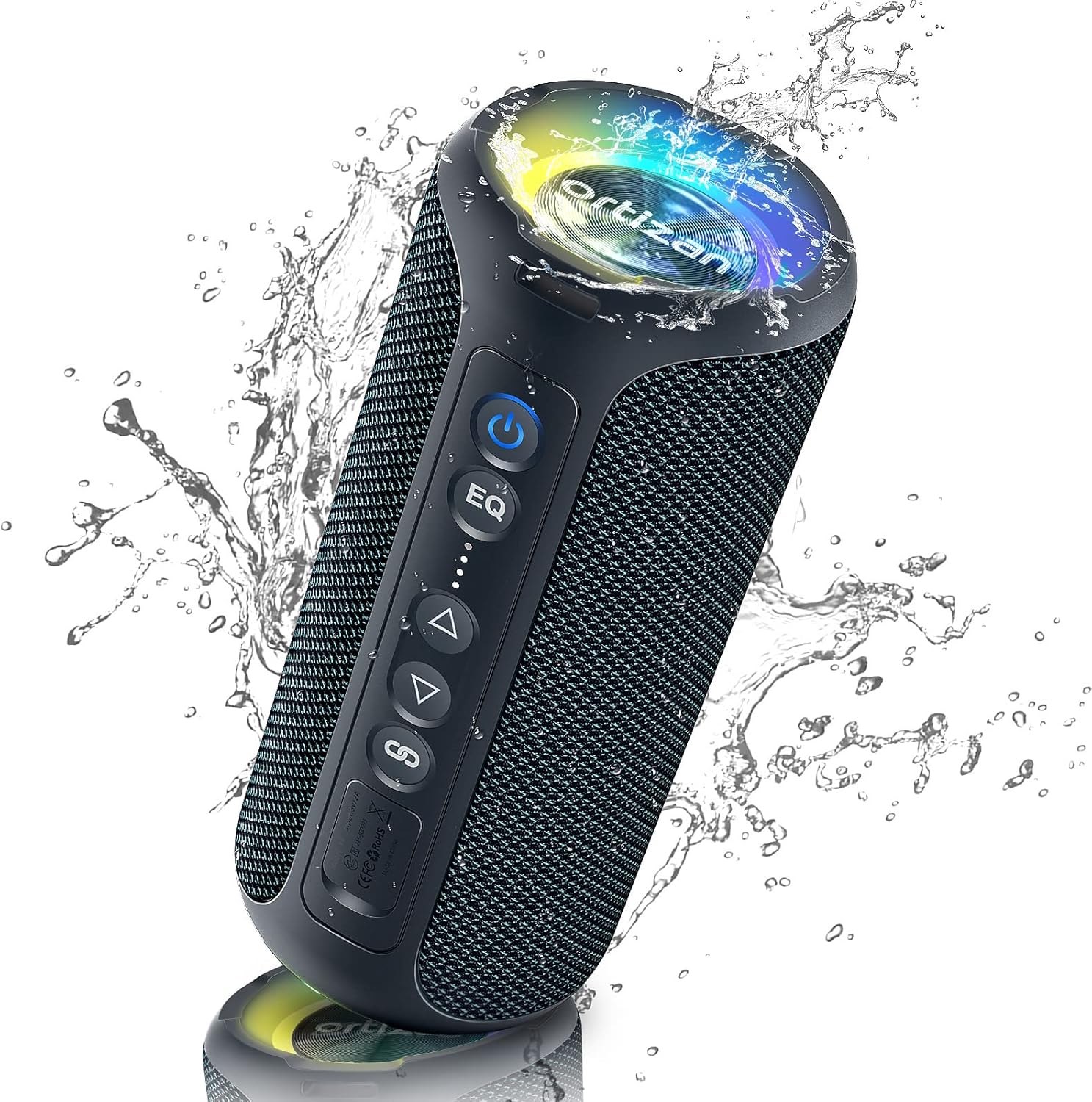 Ortizan Bluetooth Speaker, Portable Bluetooth Speaker, 40W Speakers Bluetooth Wireless with Led Light, 360° Strong bass Stereo, IPX7 Waterproof Bluetooth Speaker, 30H Playtime, Dual Pairing for Home - Image 2