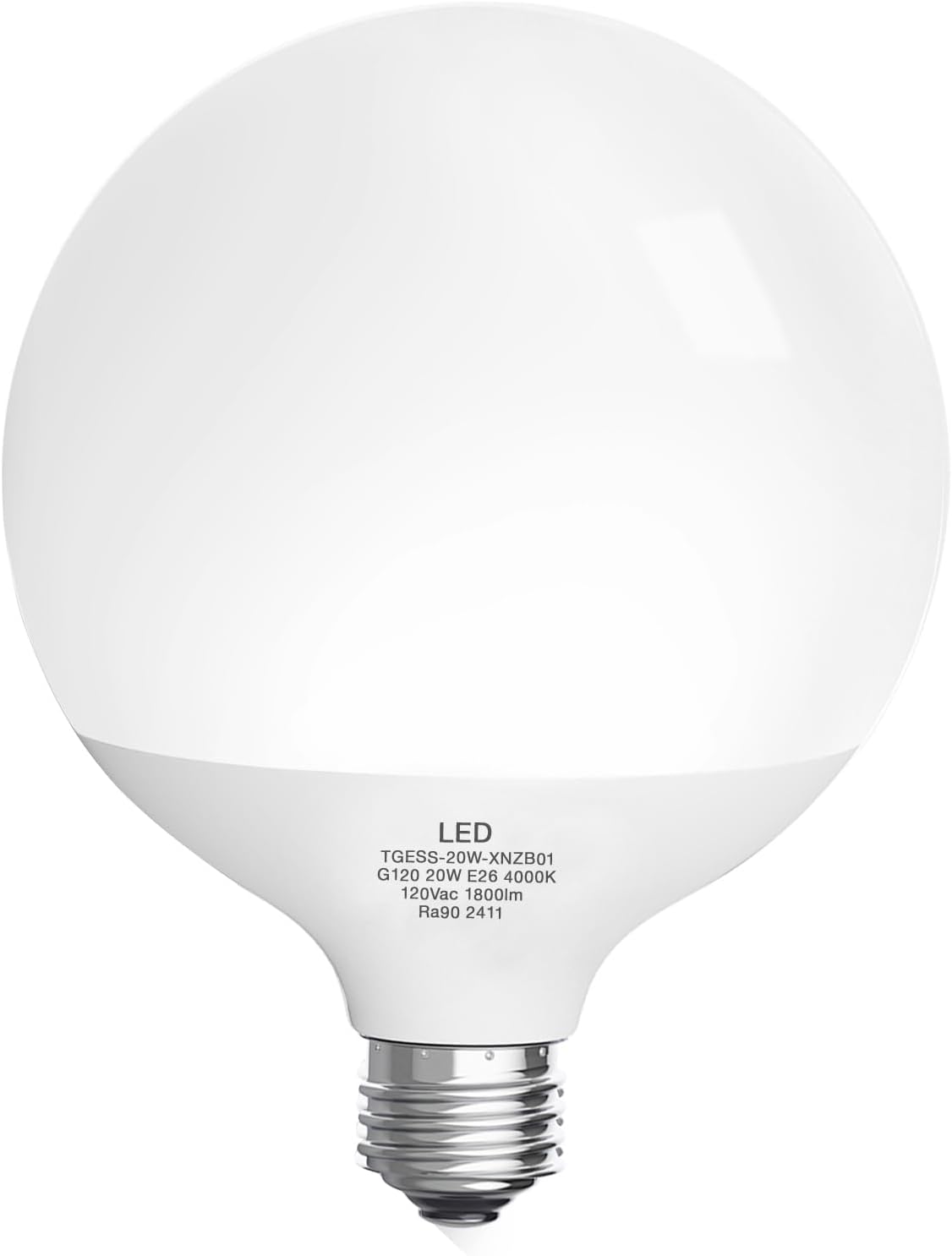 LED Light Bulb, G120 Globe Bulb,20W Globe Light Bulbs,Daylight 4000k Led Bulb,Non-Dimmable,E26 Base Large Decorative Lamp,1800 Lumer, for Indoor Room Globe Light(20w4000k No-dimmable Natural White) - Image 2