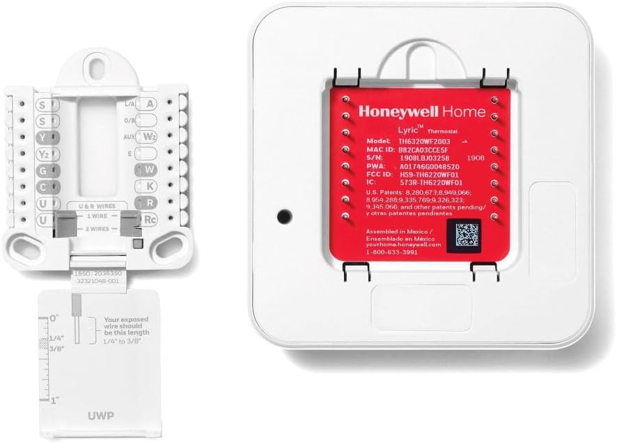 Honeywell TH6220WF2006/U Lyric T6 Pro Wi-Fi Programmable Thermostat with Stages Up to 2 Heat/1 Cool Heat Pump or 2 Heat/2 Cool Conventional (Renewed) - Image 4