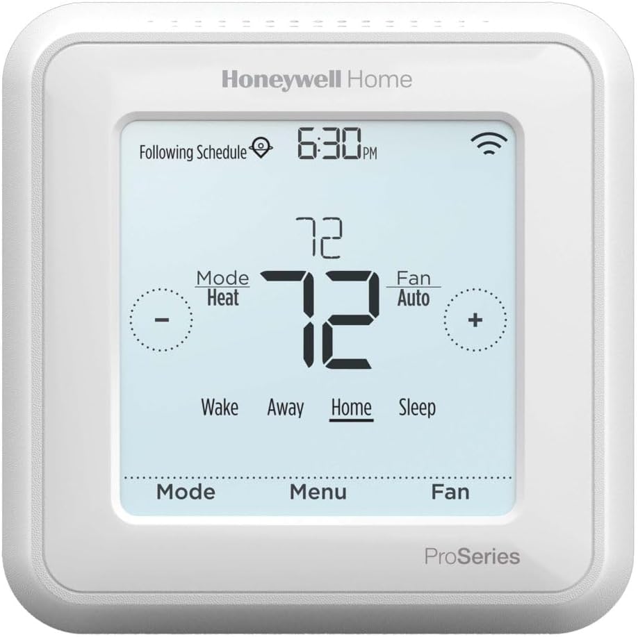 Honeywell TH6220WF2006/U Lyric T6 Pro Wi-Fi Programmable Thermostat with Stages Up to 2 Heat/1 Cool Heat Pump or 2 Heat/2 Cool Conventional (Renewed) - Image 2