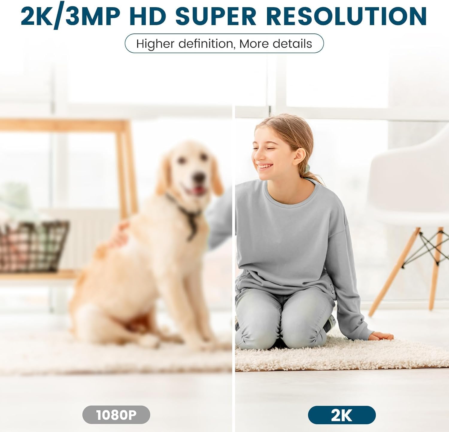 Indoor Camera 2K, Owltron 360° Pet Camera, 2.4GHz WiFi Home Security Cameras with Motion Detection for Baby/Elder/Nanny/Dog with Night Vision, 24/7 SD Card&Cloud Storage, Works with Alexa - Image 3