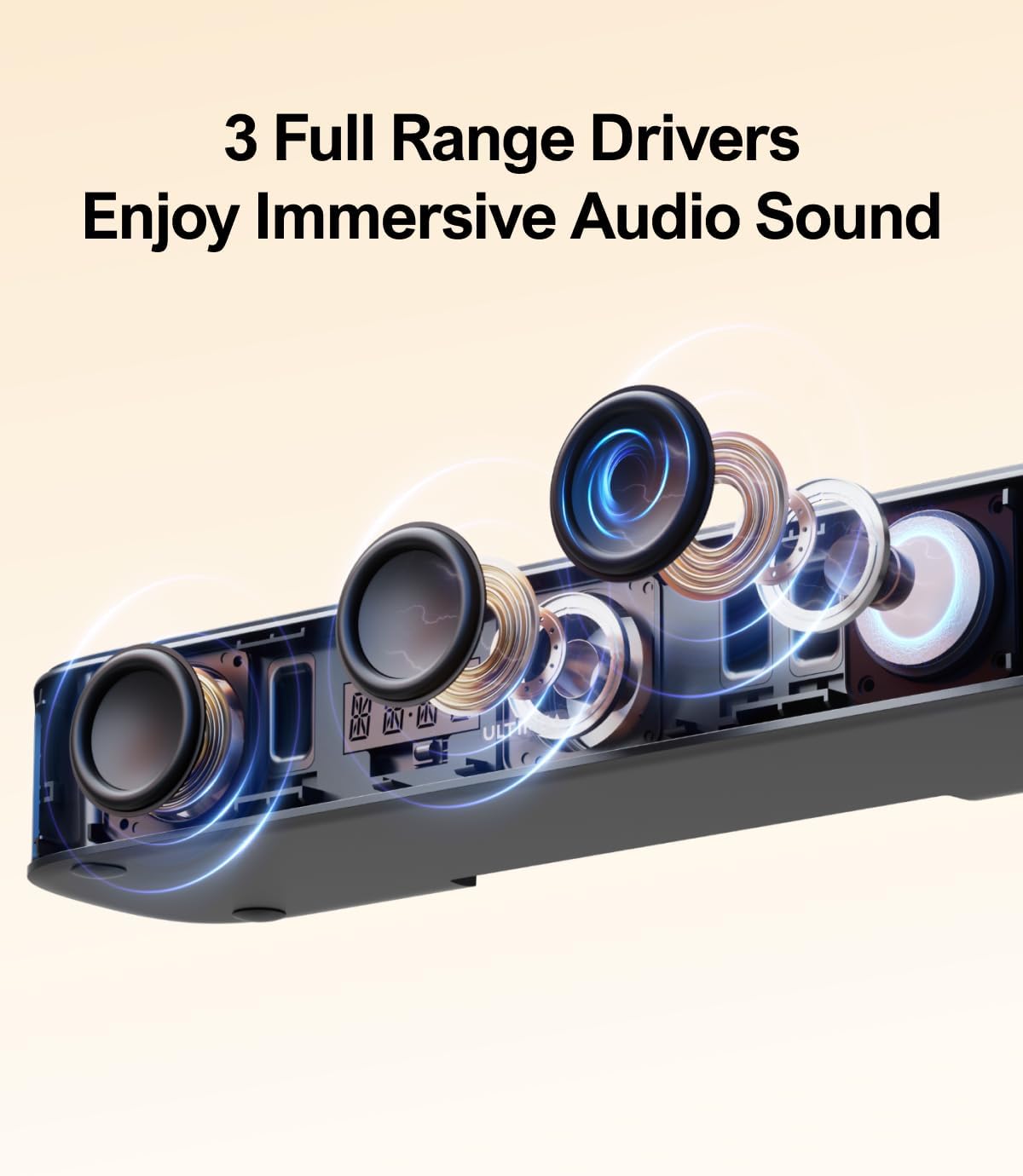 ULTIMEA 7.1ch Virtual Surround Sound Bar, Sound Bar for TV with 4 Surround Speakers, Surround Sound System for TV, App Control, TV Soundbar with Subwoofer, Opt/AUX/BT, Aura A40 (U2601) - Image 8