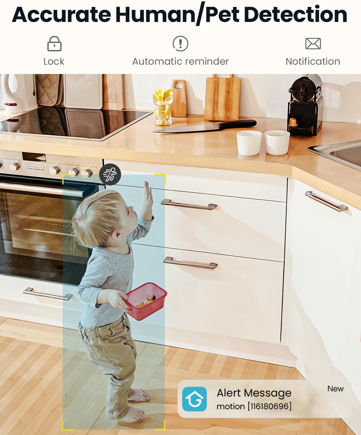 ieGeek 2K Indoor Security Camera, 5G/2.4G WiFi Pet Cameras for Home Security, 360° Dog Cam w/Auto Tracking, Smart Motion Detection, Phone App, Baby Monitor, 3MP Night Vision, Works with Alexa(2 Pack) - Image 7