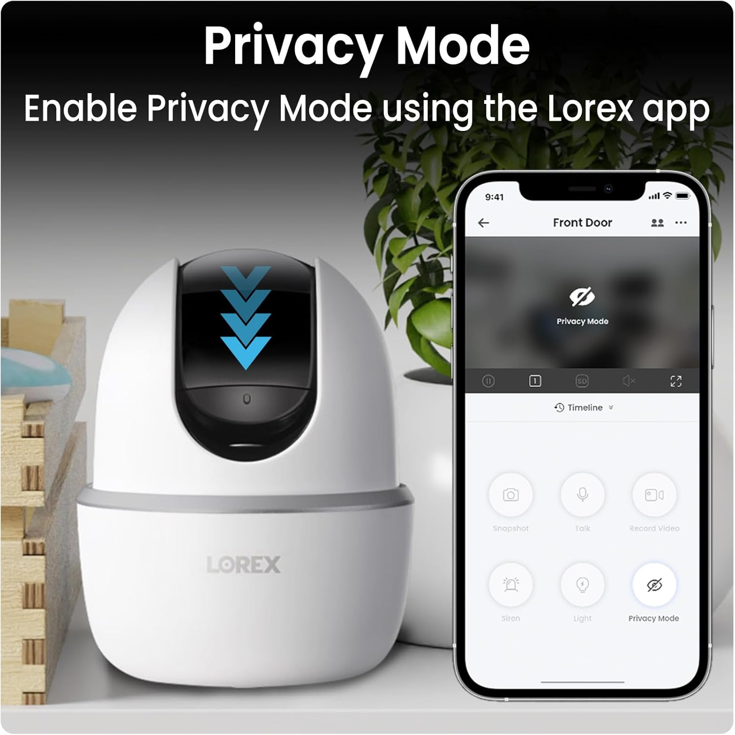 Lorex Pan & Tilt Indoor Security Camera - Wireless 2K WiFi Camera with Person Detection, Two-Way Talk and Smart Home Compatibility (16GB MicroSD) - Image 6
