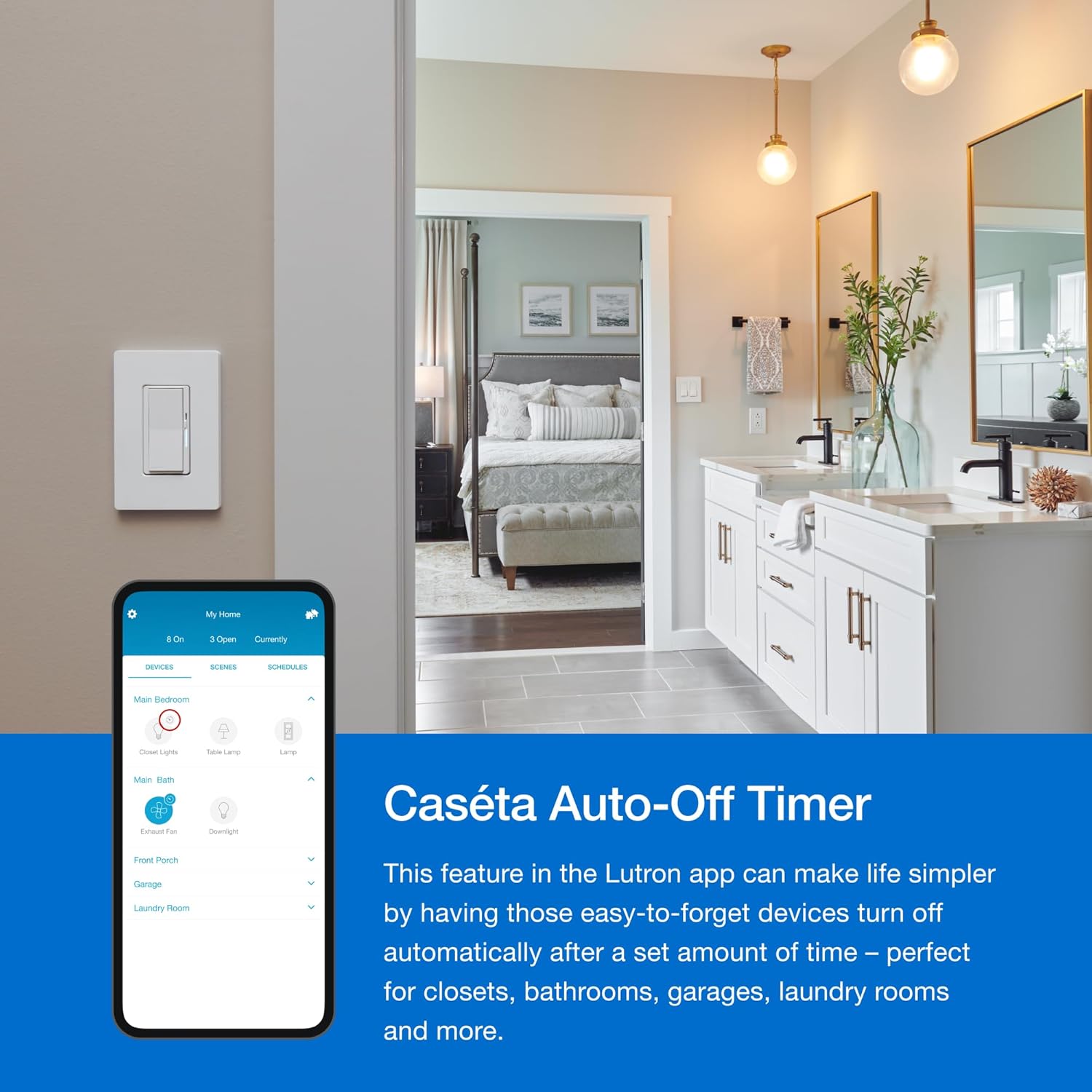 Lutron Caseta Original Smart Light Switch Kit w/Wall Plate and Smart Hub, Compatible w/Alexa, Apple Home, Google Home, Single-Pole/3 Way, 5 Amp, P-BDG-PKG1WS - Image 14