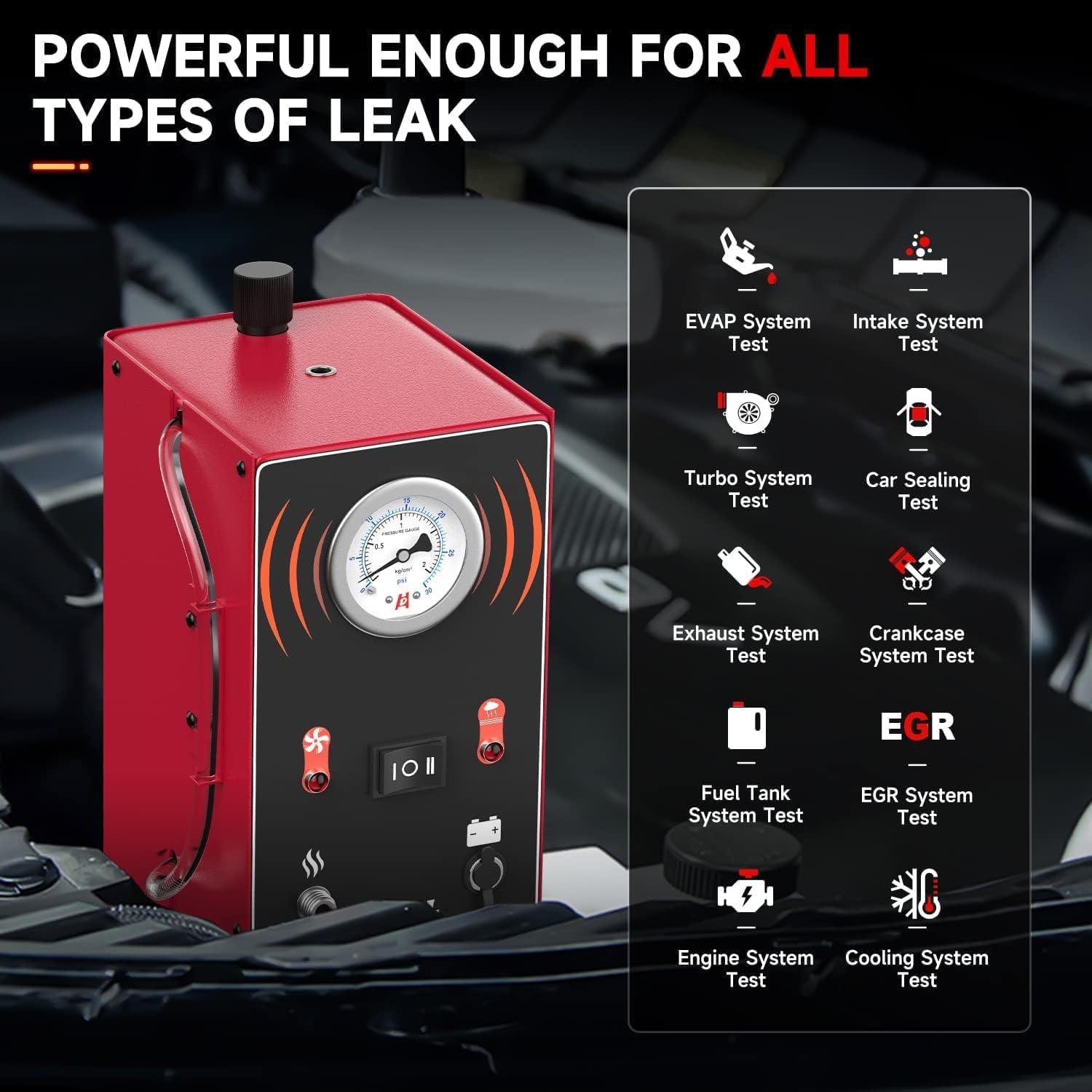 ANCEL S200 Automotive Smoke Machine with Built-in Air Pump & Advanced Overheat Protection - Fast & Accurate EVAP, Vacuum, Exhaust Leak Testing for All Cars, Motorcycles, Trucks - Image 5
