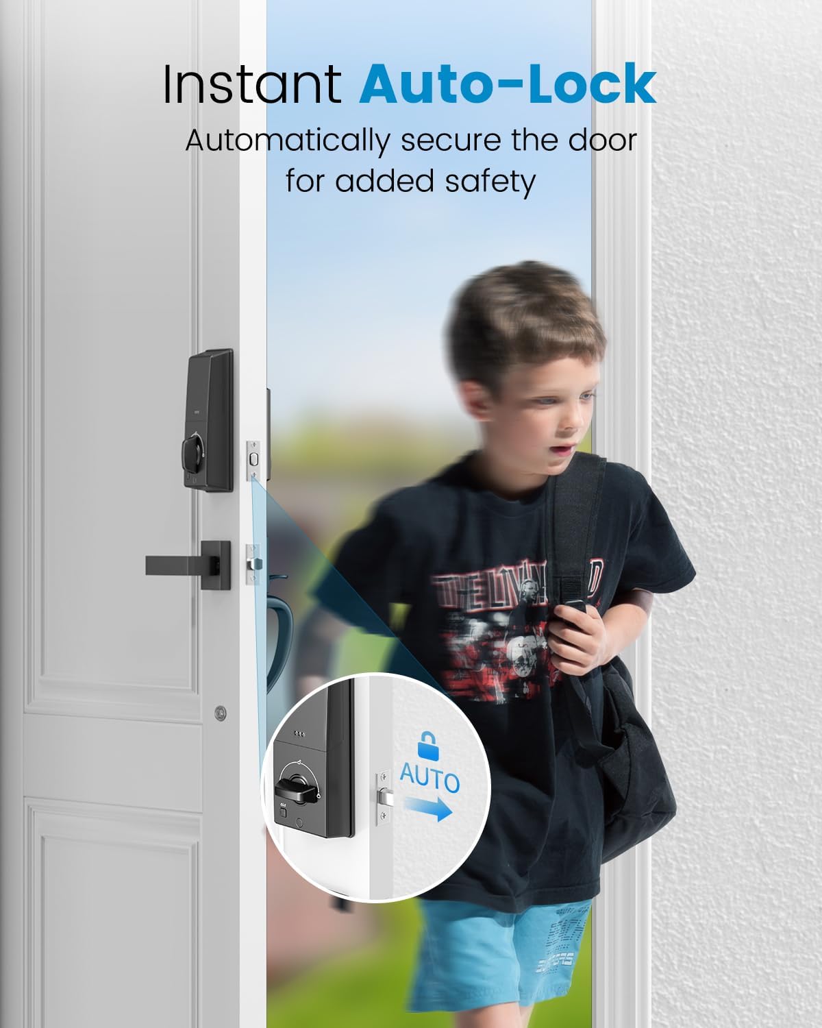 Leecici Fingerprint Door Lock Set, Keyless Entry Door Lock, Smart Locks for Front Door, Electronic Keypad Deadbolt Lock with Lever Handle, Bluetooth APP, Auto Lock, Code Door Lock, Easy to Install - Image 6