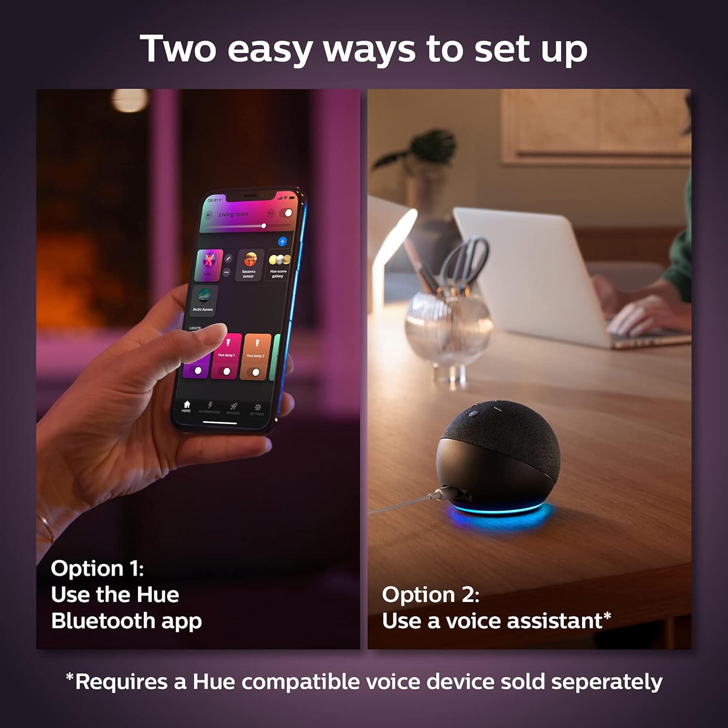Philips Hue Smart 40W B39 Candle-Shaped LED Bulb - White and Color Ambiance Color-Changing Light - 1 Pack - 450LM - E12 - Control with Hue App - Works with Alexa, Google Assistant and Apple Homekit - Image 5