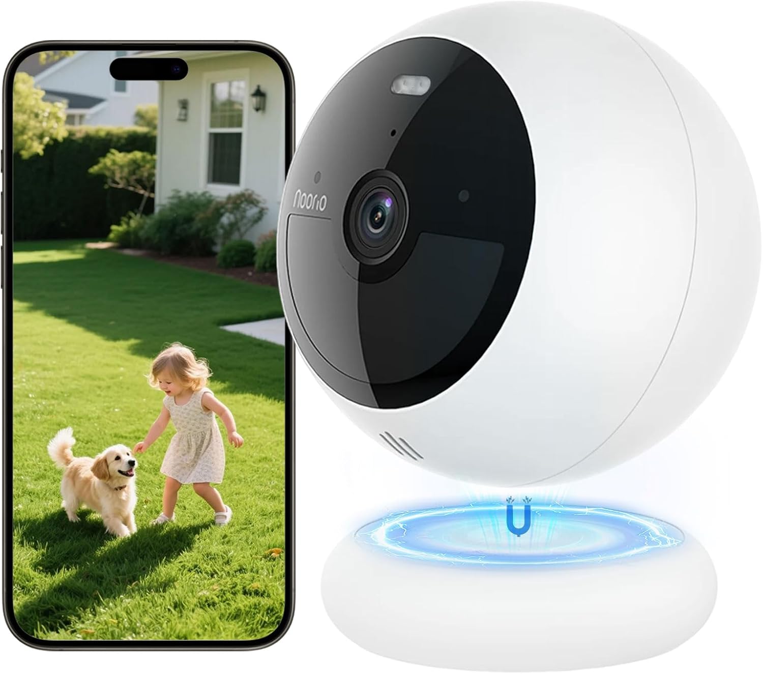 Noorio Security Cameras Wireless Outdoor 4MP Battery Powered Camera Surveillance Exterieur for Home, Color Night Vision, AI Motion Detection, 2-Way Audio, IP66, 16GB Local Storage, 2.4G WiFi, B210-SE - Image 2