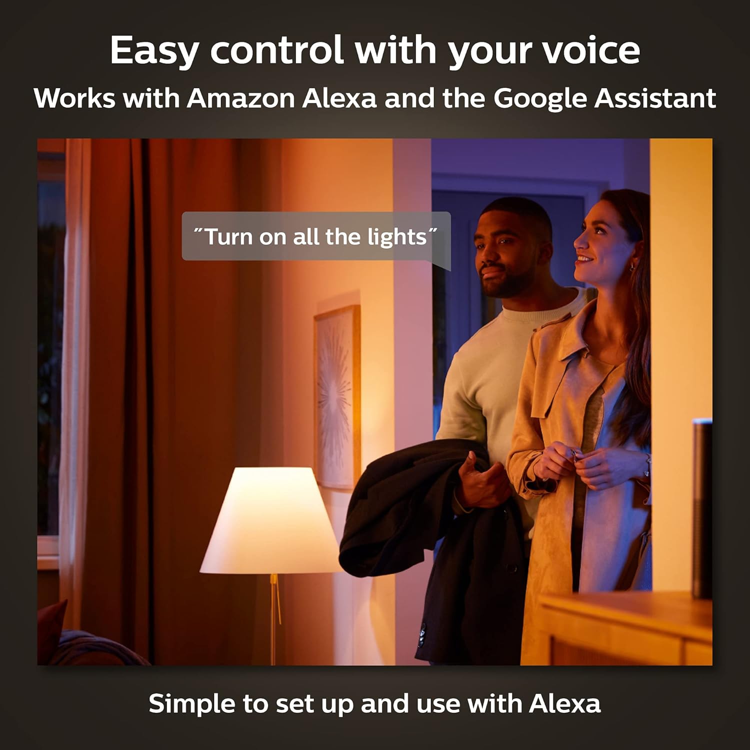 Philips Hue Smart 40W B39 Candle-Shaped LED Bulb - White and Color Ambiance Color-Changing Light - 1 Pack - 450LM - E12 - Control with Hue App - Works with Alexa, Google Assistant and Apple Homekit - Image 4