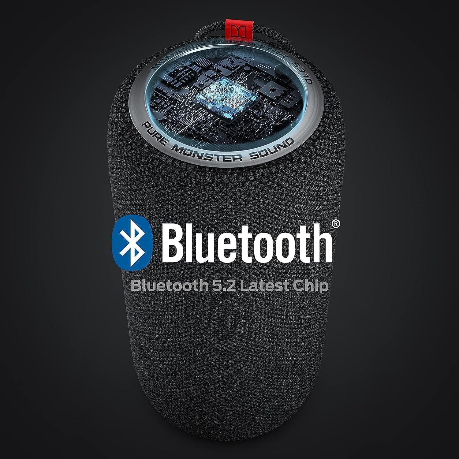 Monster S310 Bluetooth Speaker, Portable Bluetooth Speaker, 30W True Wireless Stereo Pairing Deliver Dynamic Sound, Waterproof Speaker, Bluetooth 5.2 Built-in Mic, 24H, for Family Outdoor - Image 5