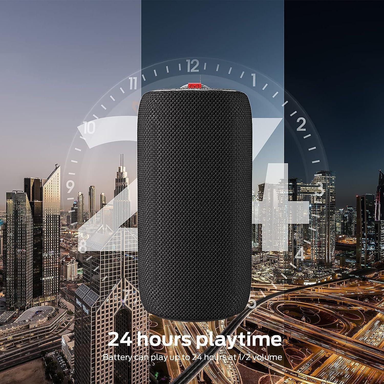 Monster S310 Bluetooth Speaker, Portable Bluetooth Speaker, 30W True Wireless Stereo Pairing Deliver Dynamic Sound, Waterproof Speaker, Bluetooth 5.2 Built-in Mic, 24H, for Family Outdoor - Image 6
