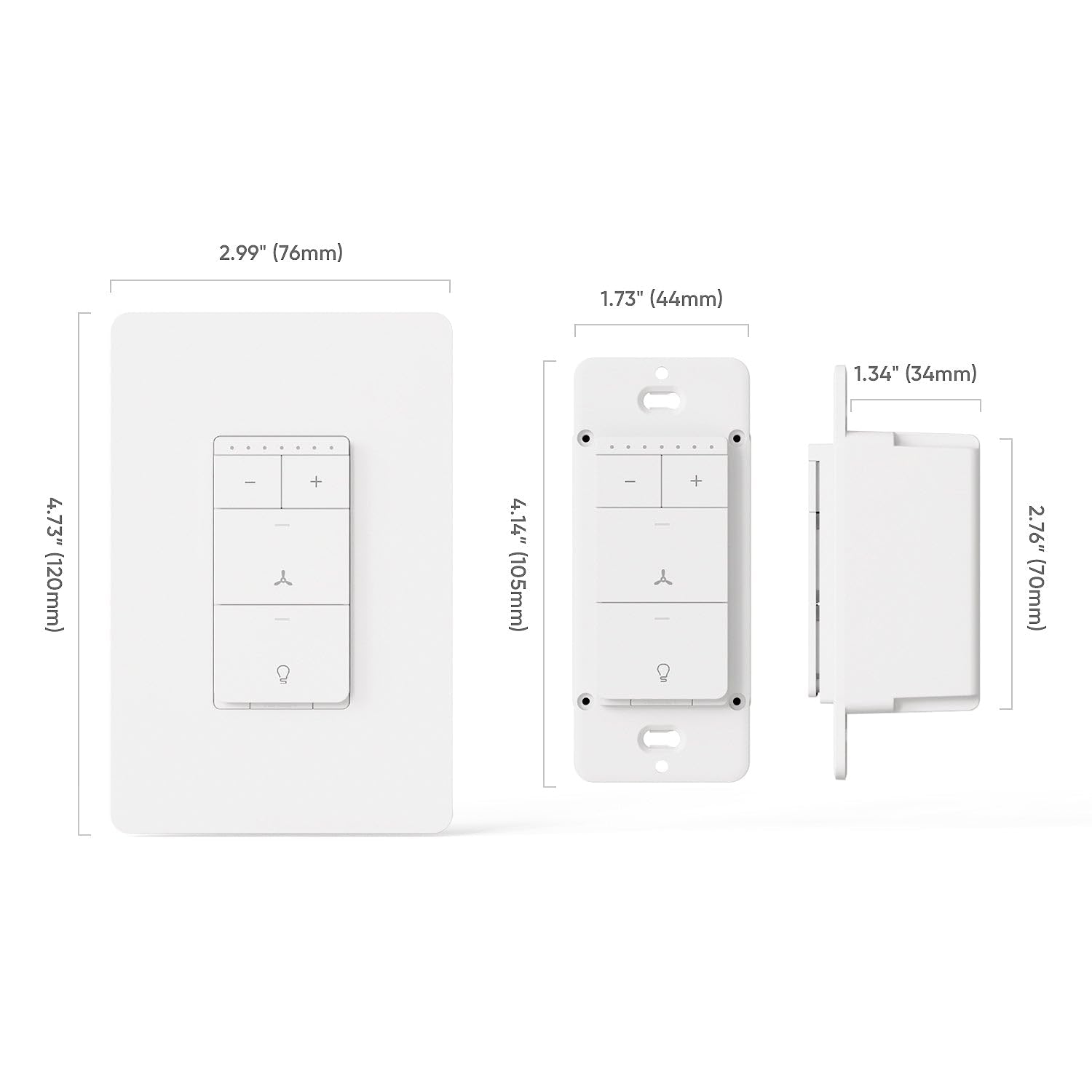 TREATLIFE Smart Ceiling Fan Control and Dimmer Light Switch, Neutral Wire Needed, Single Pole 2.4GHz WiFi Fan and Light Switch Combo, Works with Alexa, Google Home and SmartThings, Remote Control - Image 10