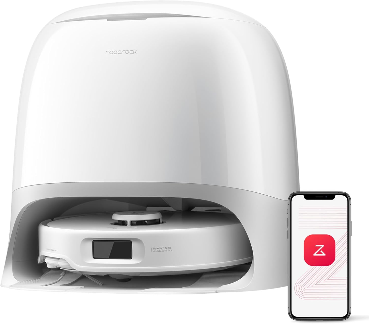 roborock Qrevo Curv S5X Robot Vacuum and Mop, 18500Pa Suction, Zero-Tangling Design, FlexiArm Side Brush & Mop, Smart Obstacle Avoidance, Self-Washing & Drying, Self-Emptying, Perfect for Carpet - Image 2