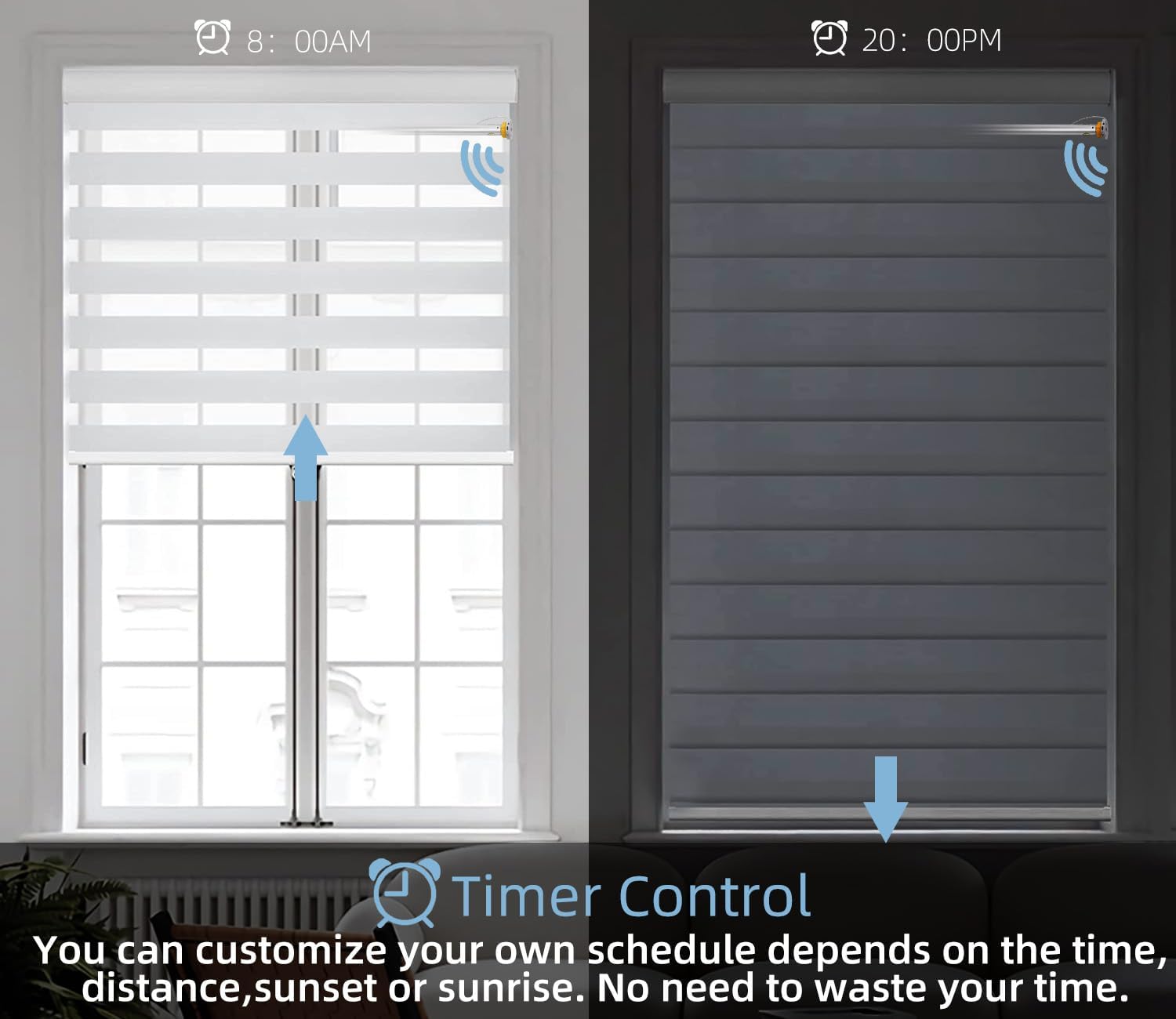 Zigbee Rechargeable Roller Blinds Motor for 38mm/45mm Tube, Motorized Window Shades Compatible with Alexa Directly, No Gateway Needed - Image 5