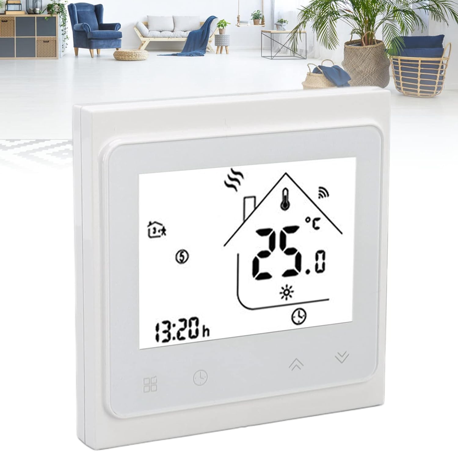 Smart Thermostat, Zigbee Smart Digital Thermostat Voice Control for Living Rooms for Water Heating - Image 3