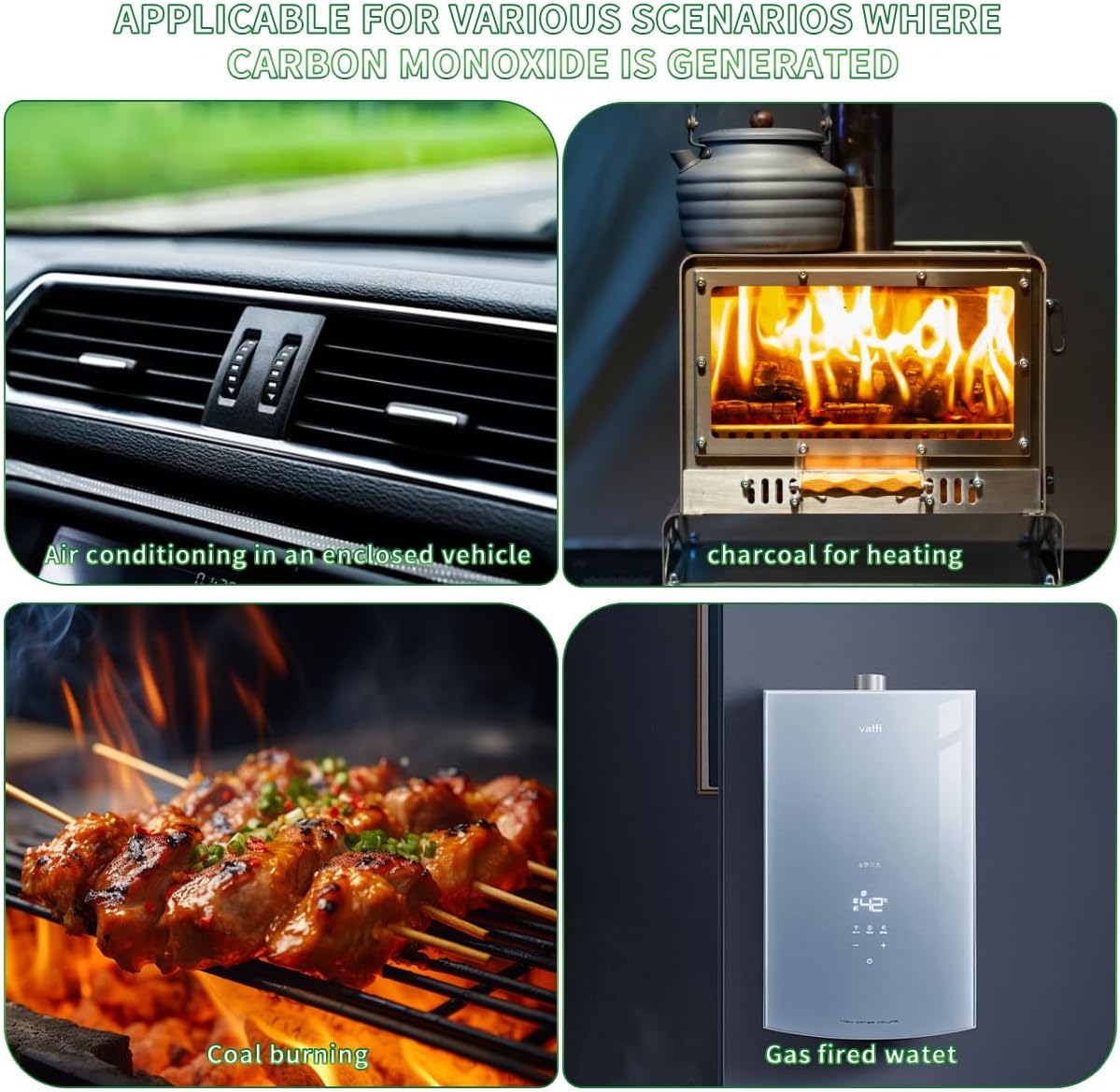 Mini Portable Carbon Monoxide Detector | LCD Digital Display and Buzzer Alarm,Electrochemical Sensors That Comply with UL2034 Home Safety Standards|Suitable for Outdoor Camping,Travel,Car and Home (2) - Image 7
