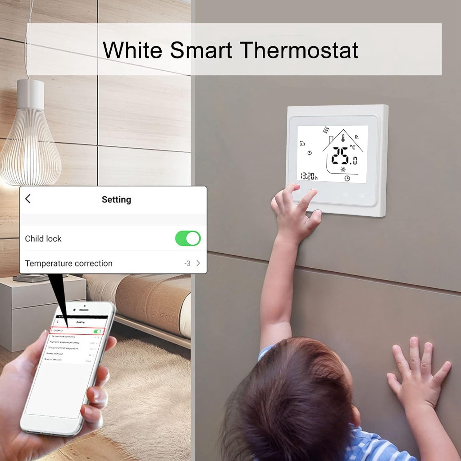 Smart Thermostat, Zigbee Smart Digital Thermostat Voice Control for Living Rooms for Water Heating - Image 7