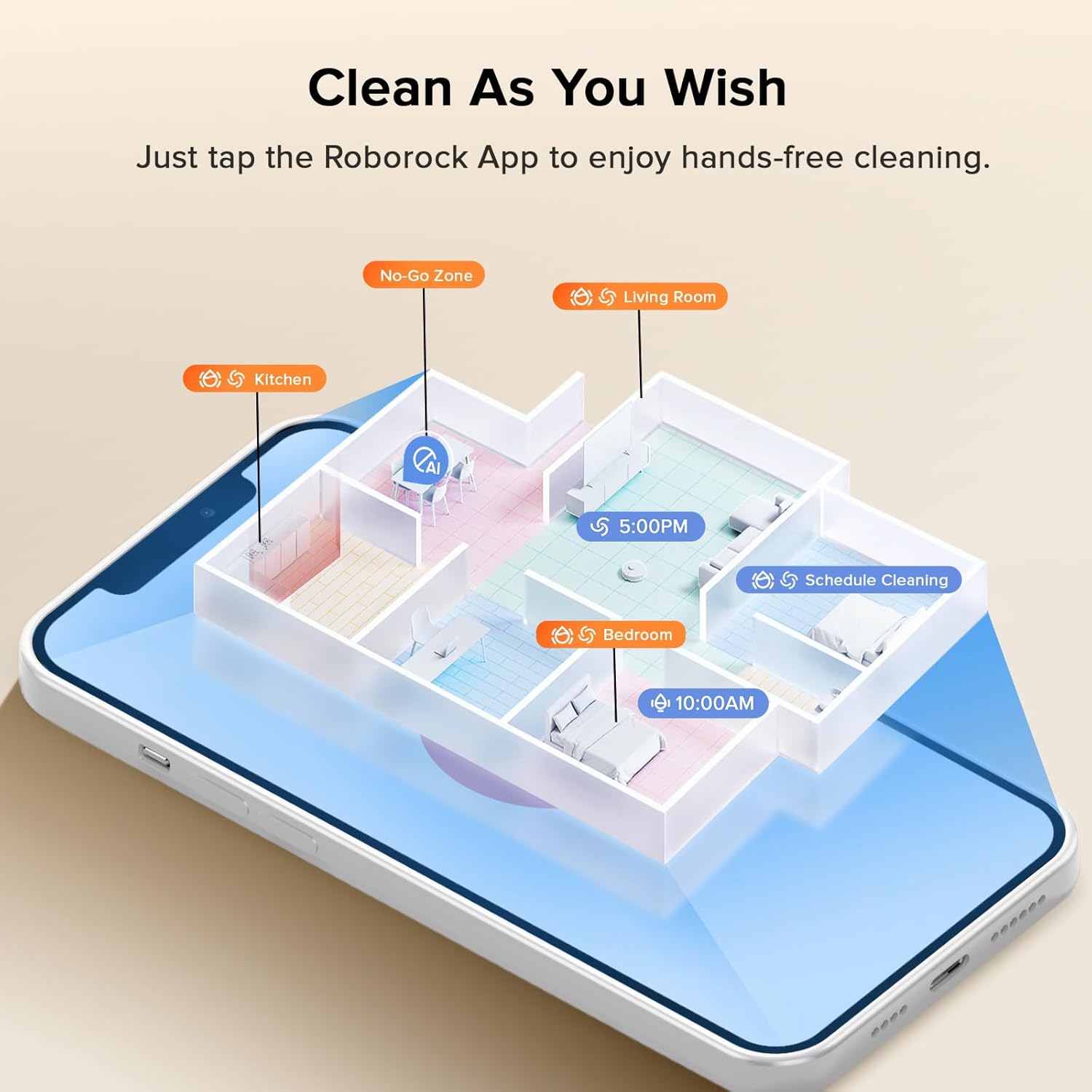 roborock Qrevo Curv S5X Robot Vacuum and Mop, 18500Pa Suction, Zero-Tangling Design, FlexiArm Side Brush & Mop, Smart Obstacle Avoidance, Self-Washing & Drying, Self-Emptying, Perfect for Carpet - Image 9