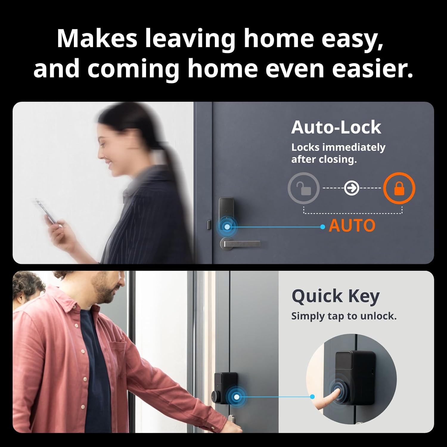 SwitchBot Smart Lock Pro, Keyless Entry Door Lock, Smart Door Lock Front Door, Electronic Smart Deadbolt, Fits Your Existing Deadbolt in Minutes, Add Hub 2 to Supports Matter, Alexa, Google, IFTTT - Image 8