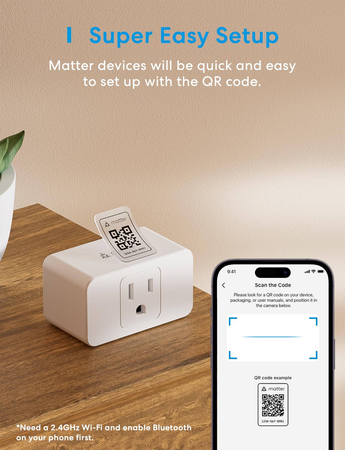 meross Matter Smart Plug Mini, Energy Monitoring, Wi-Fi Outlet Support Apple HomeKit, Alexa, Google Home, MSS Easy Setup, 4 Pack - Image 8