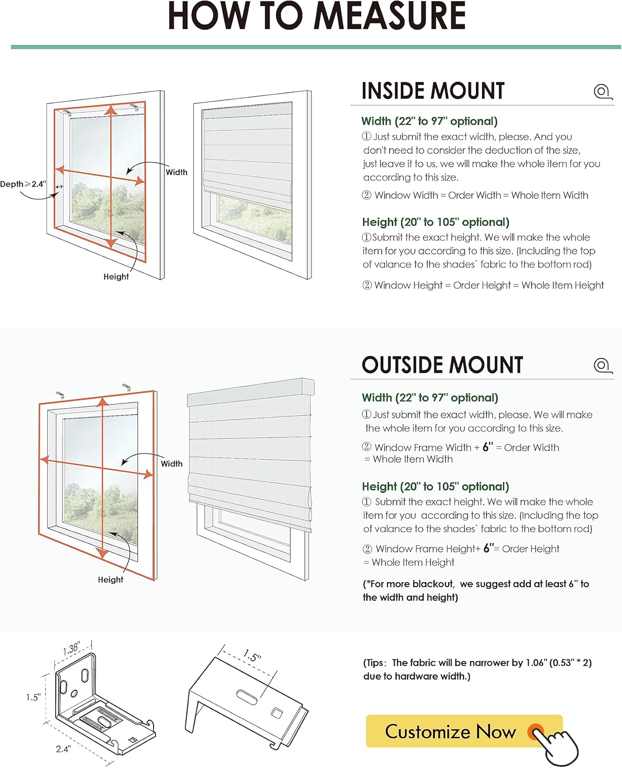 Yoolax Motorized Roman Shade Blackout Classic Fold Smart Blind Capable with Alexa & Google Home, Remote Control Electric Window Shade Customize (Wood Stripe) - Image 7