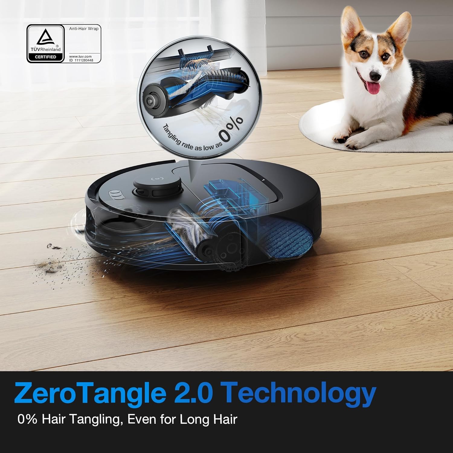 ECOVACS DEEBOT N20e Plus Robot Vacuum and Mop,with Bagless Self Emptying Station,10000Pa Powerful Suction,Anti-Tangle Technology,45-Day Capacity,300 Minutes Runtime,Perfect for Pet Hair - Image 6