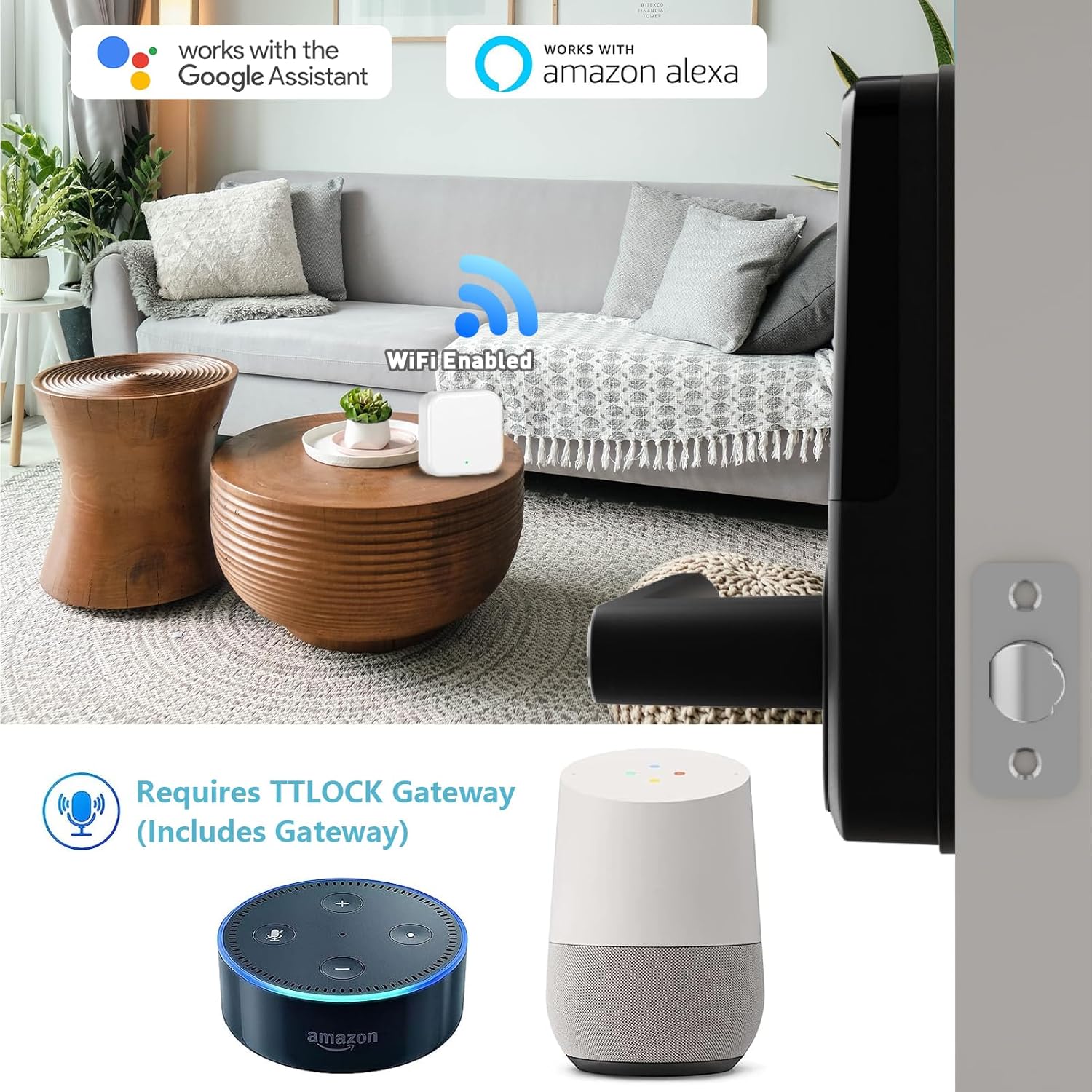 Smart Door Handle Lock with Keypad:Sifely Fingerprint Lock - Keyless Entry Door Lock for Front Door - Digital WiFi Door Lock with APP - Genarate Passcode Remotely - Image 8