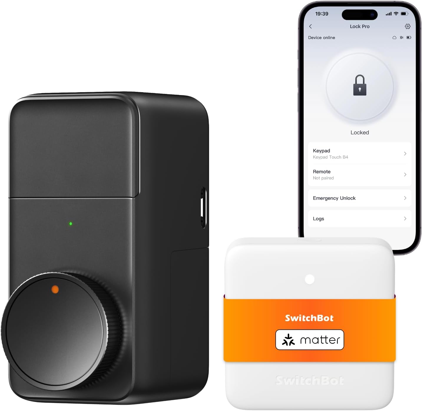 SwitchBot WiFi Smart Lock Pro, Keyless Entry Door Lock, Smart Door Lock Front Door, Electronic Smart Deadbolt, Fits Your Existing Deadbolt in Minutes, Supports Matter, Alexa, Google and IFTTT - Image 2