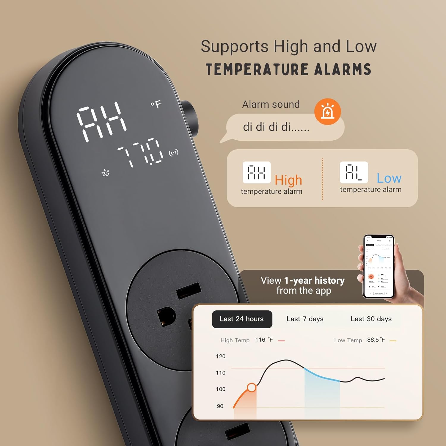 INKBIRD ITC-312 Heating & Cooling Bluetooth Temperature Controller 1200W 10A Smart Thermostat for Home Brewing Fermentation Breeding Incubator Greenhouse Aquarium Fish Tank - Image 7