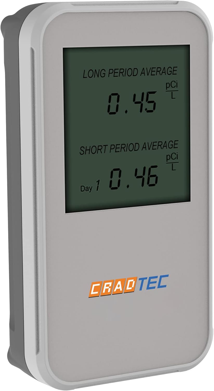 CRADTEC Smart Radon Detector, Radon Detector for Home, Digital Display, Easy-to-Use, Portable, Only Need 3 AAA Battery, Long and Short Term Monitor, Unit Switchable - Image 2
