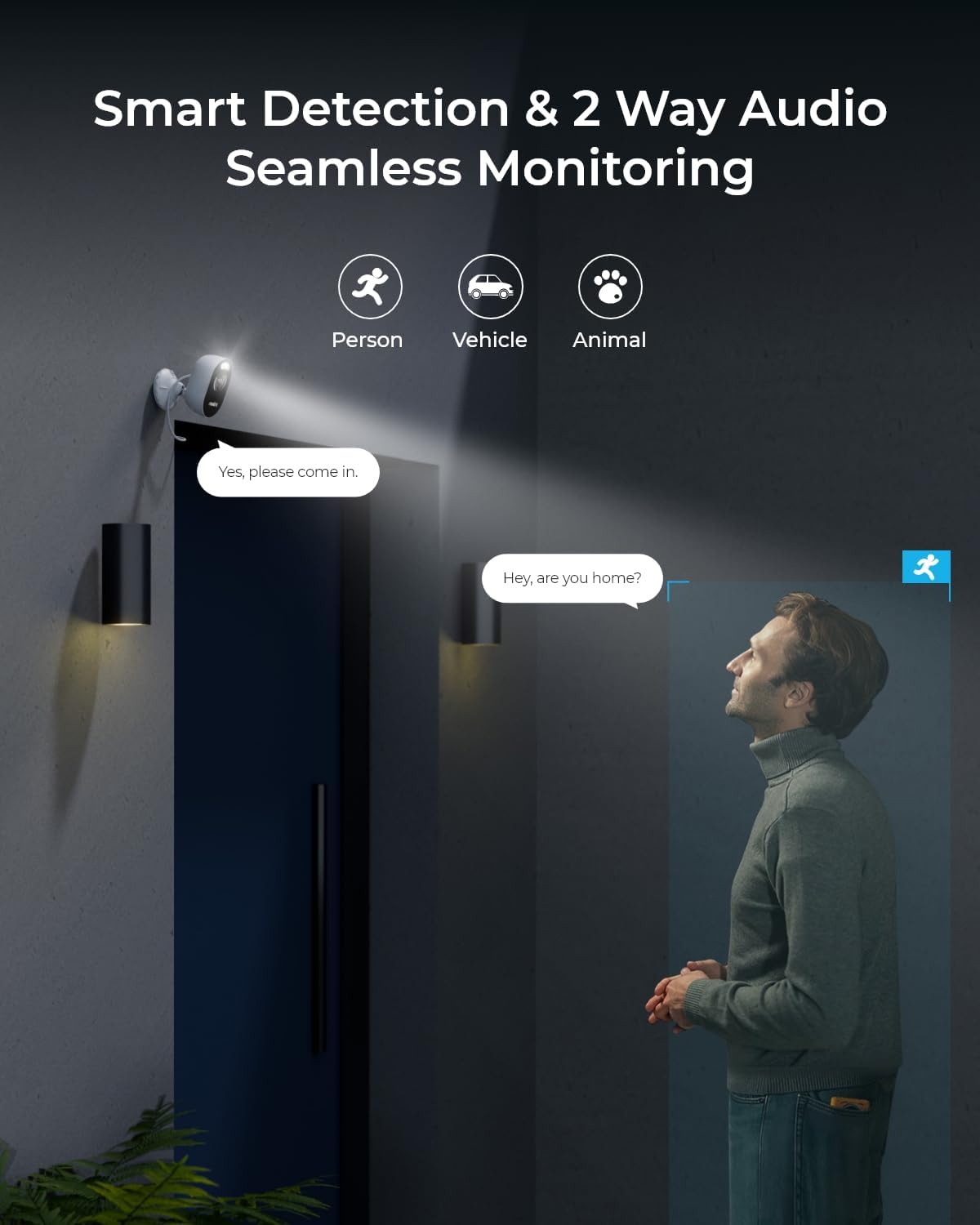 REOLINK Lumus, Upgraded 2K 4MP Outdoor Security Camera with Spotlights, 2.4/5GHz Dual-Band WiFi Camera Plug in, Smart Person/Vehicle/Animal Detection with Instant Alerts, Two-Way Talk, Local Storage - Image 5
