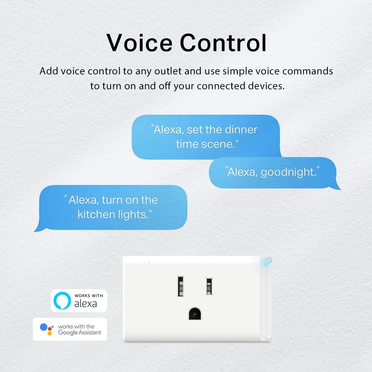 Kasa Smart Outdoor Dimmer Plug by TP-Link (KP405) & Plug by TP-Link (HS103P2) - Smart Home WiFi Outlet Works with Alexa, Echo and Google Home, No Hub Required, Remote Control, white - Image 7