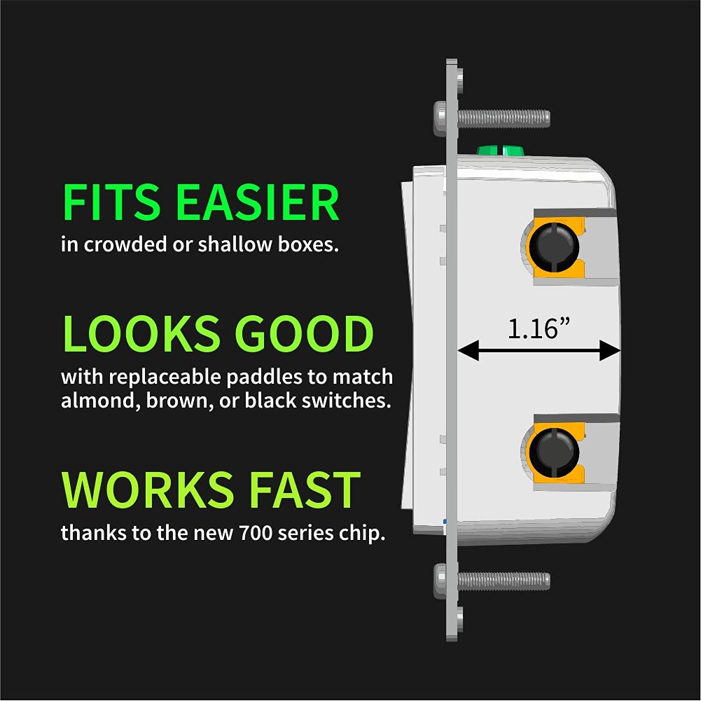 Zooz 800 Series Z-Wave Long Range S2 On Off Switch ZEN76 800LR, White | Simple Direct 3-Way and 4-Way Solution (Works with Regular Switches, No Aux Switch Needed) | Z-Wave Hub Required - Image 6