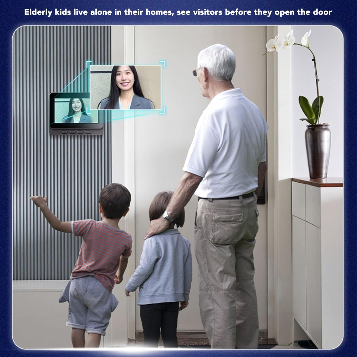 Cordless Video Doorbell Intercom System, 4.3 Inch Monitor with 1080P Door Camera, Night Vision, 8MP 170° Wide Angle, Two Way Talk, IP66 Waterproof - Image 4