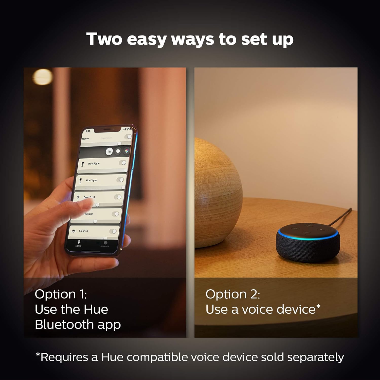 Philips Hue White 4.7W PAR20 Base E26 LED Smart Bulb, Dimmable, Bluetooth & Zigbee Compatible, Voice Activated with Alexa, 2-Pack - Image 5