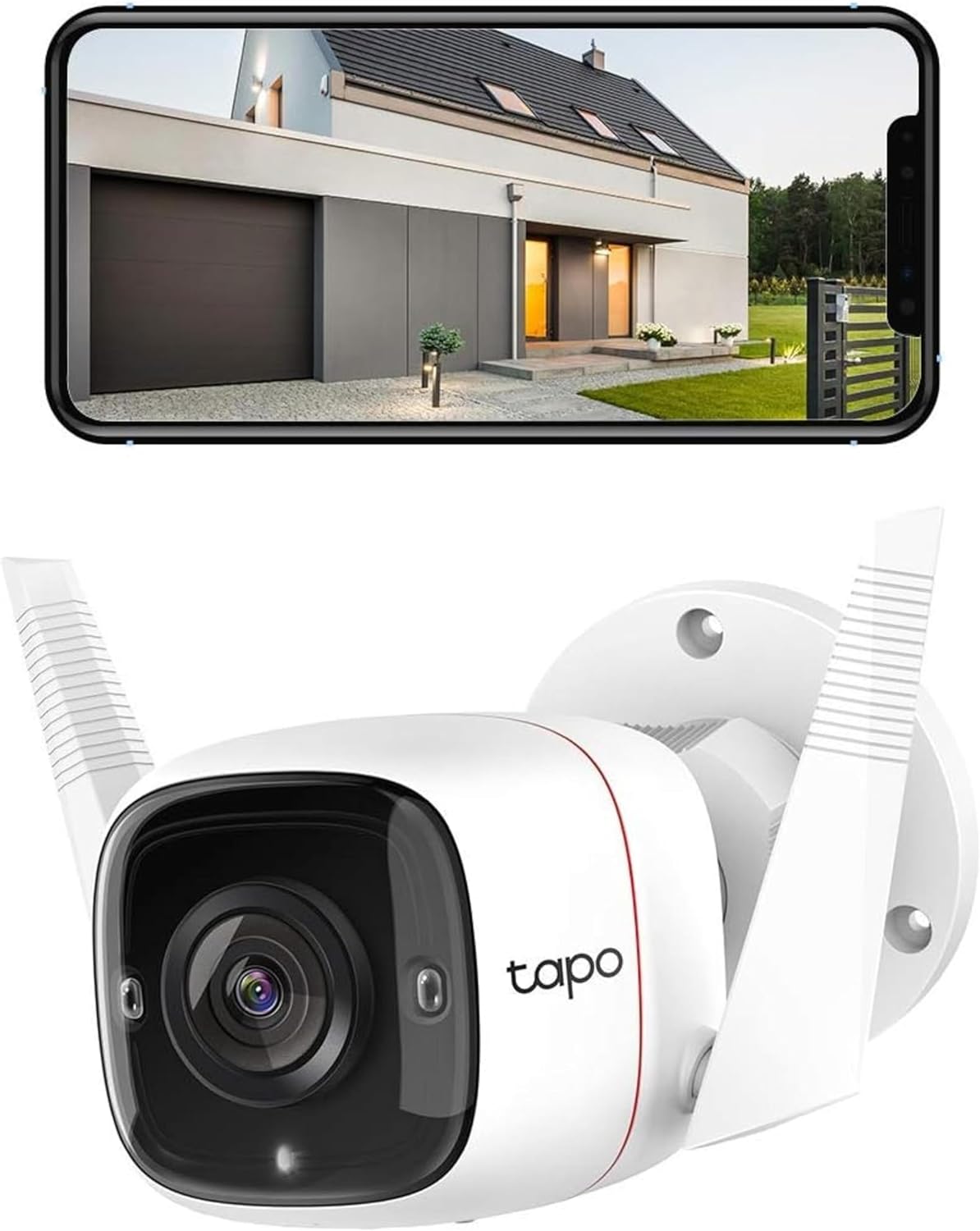TP-Link Tapo 2K HD Security Camera Outdoor Wired, Built-in Siren, Night Vision, IP66 Weatherproof, Motion/Person Detection, Works w/Alexa & Google Home, Cloud/SD Card Storage, 2-Way Audio,White - Image 3