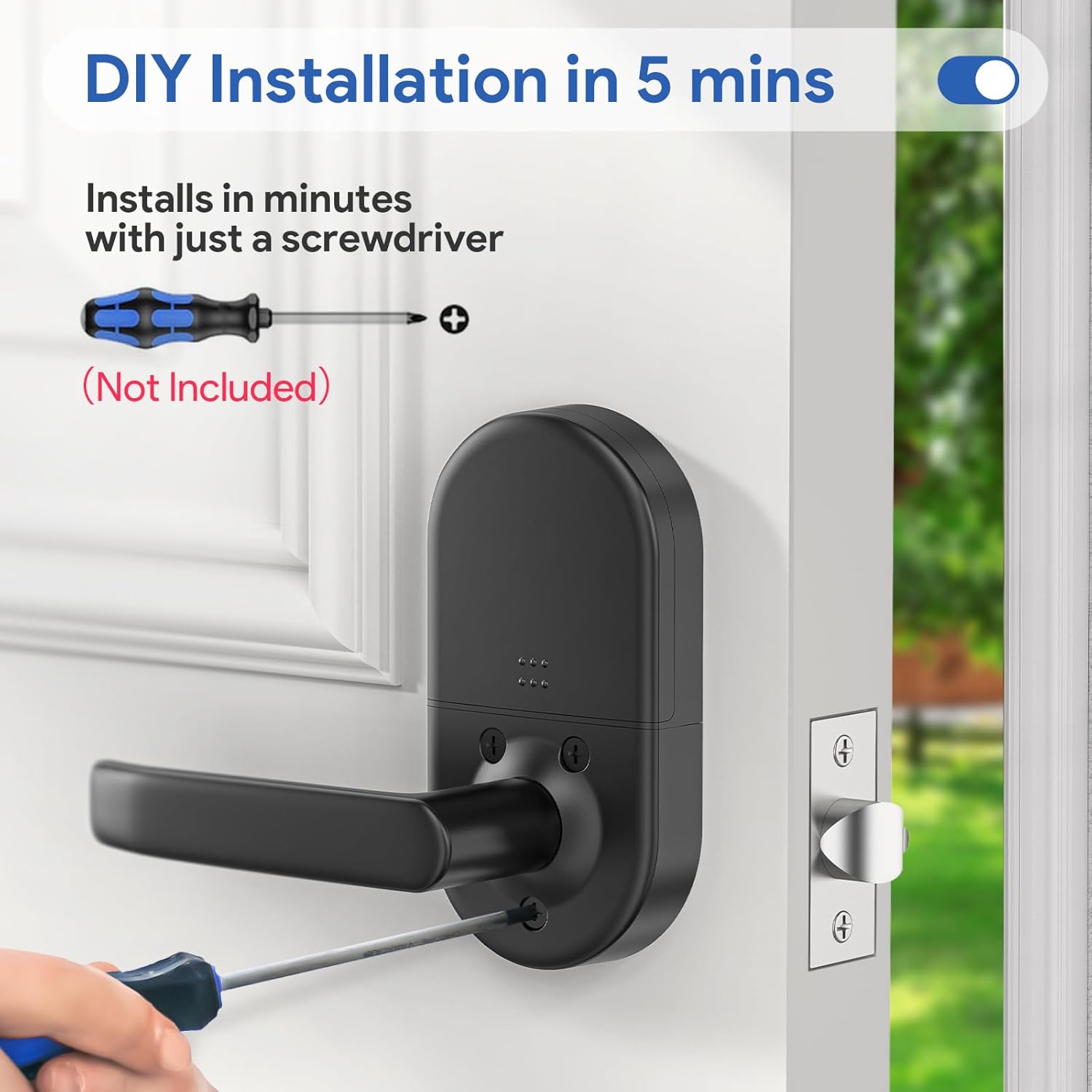 Smart Keypad Door Lock with Handle: Keyless Entry for Front Door by NICE DIGI, Original Seller - Image 4