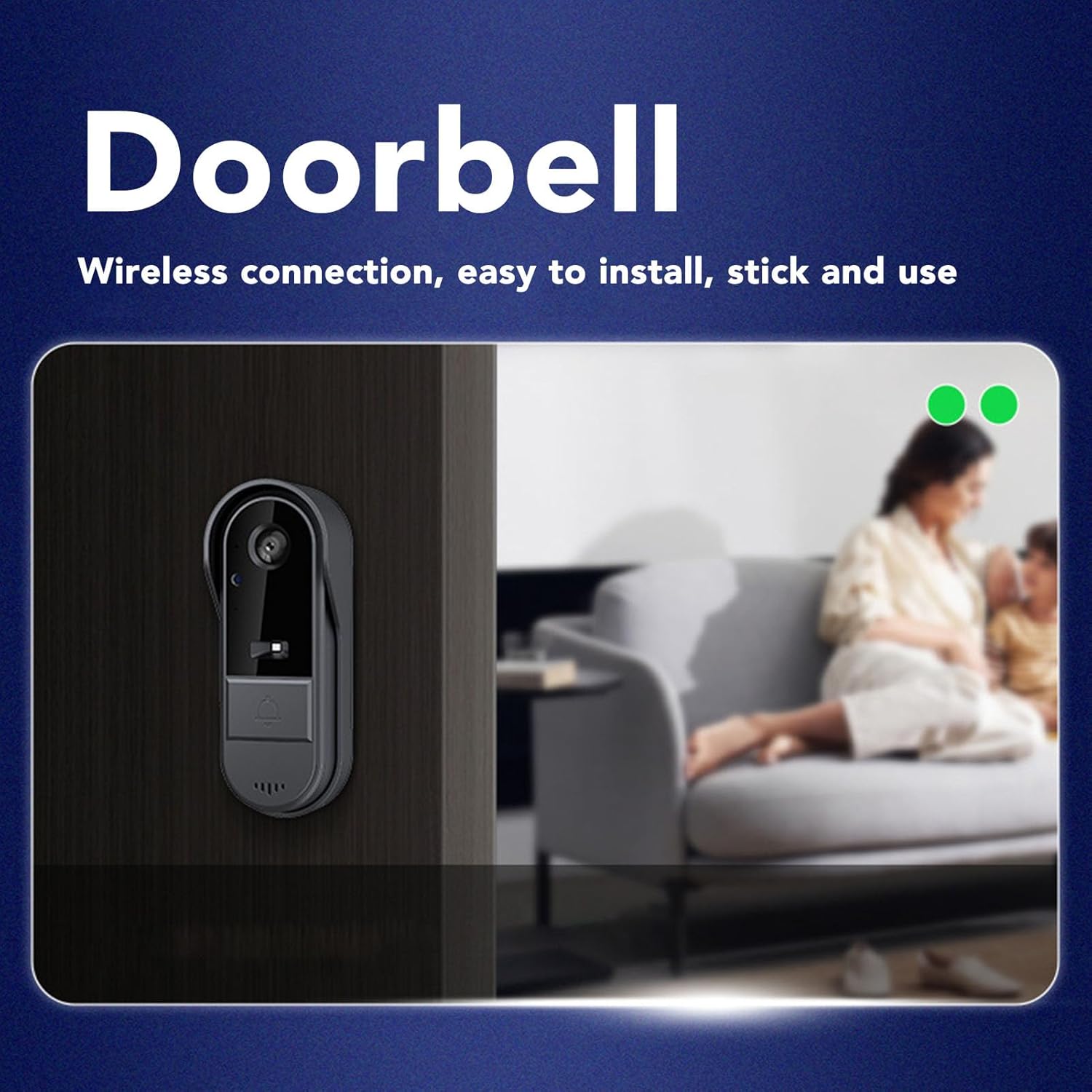 Cordless Video Doorbell Intercom System, 4.3 Inch Monitor with 1080P Door Camera, Night Vision, 8MP 170° Wide Angle, Two Way Talk, IP66 Waterproof - Image 5