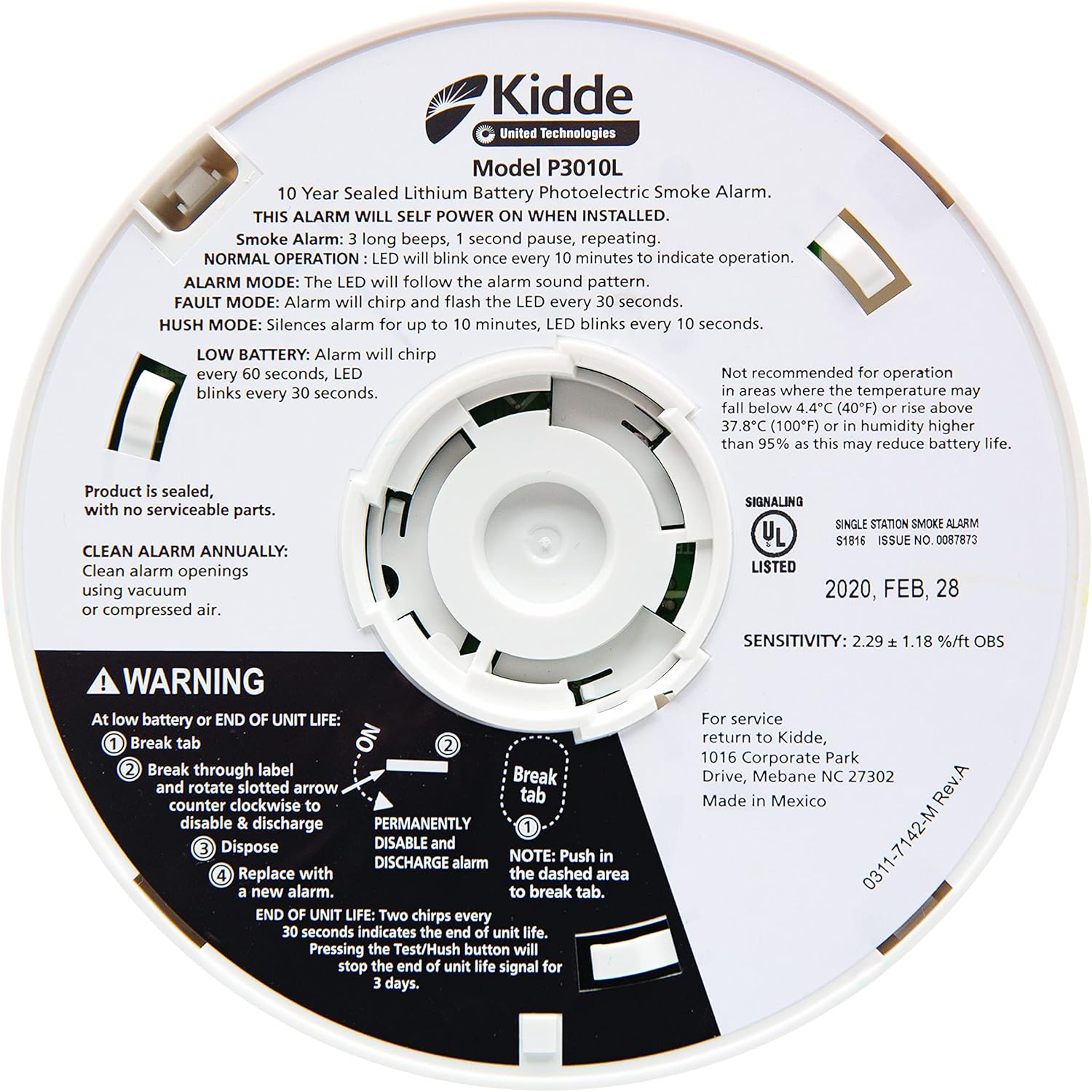 Kidde Smoke Detector, 10-Year Battery, Photoelectric Sensor Smoke Alarm - Image 6