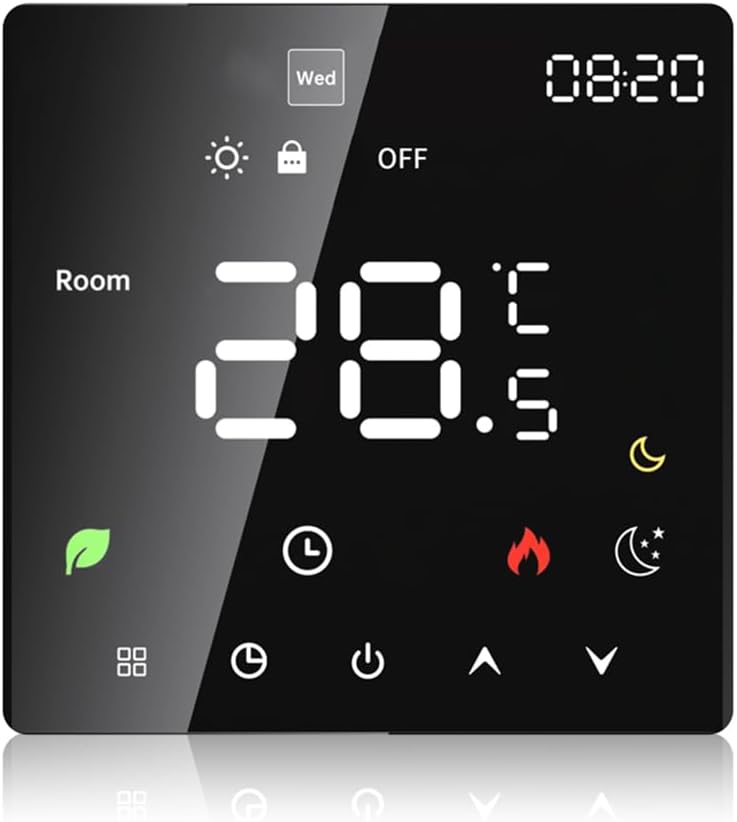 Smart Thermostat, Smart Thermostats for Home, ProgrammableThermostat for House with Touchscreen for Wall Mounting (Voice Control Water Heating)(3A Without Wire, 16A with Wire) - Image 2
