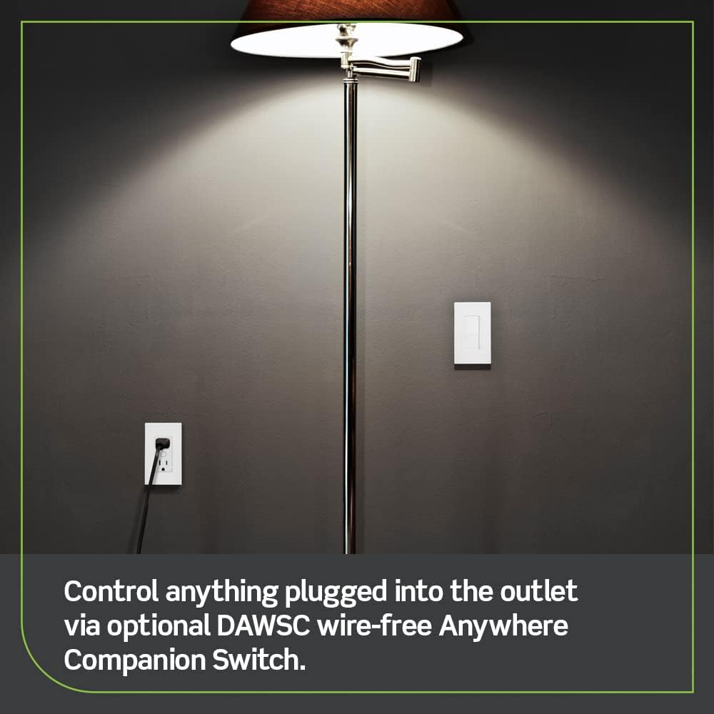 Leviton Decora Smart Outlet, Tamper-Resistant 15A, Wi-Fi 2nd Gen, D215R-2RW, White - Image 6