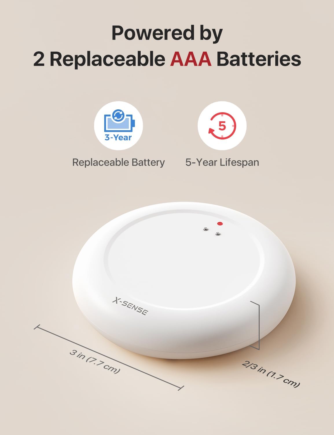 X-Sense Wi-Fi Water Leak Detector Kit, Smart Water Sensor Alarm with App Alerts and Ultra-Slim Design, Water Alarm Leak Detector for Basements, 4 Water Sensors and 1 Base Station, Model SWS0A41 - Image 3