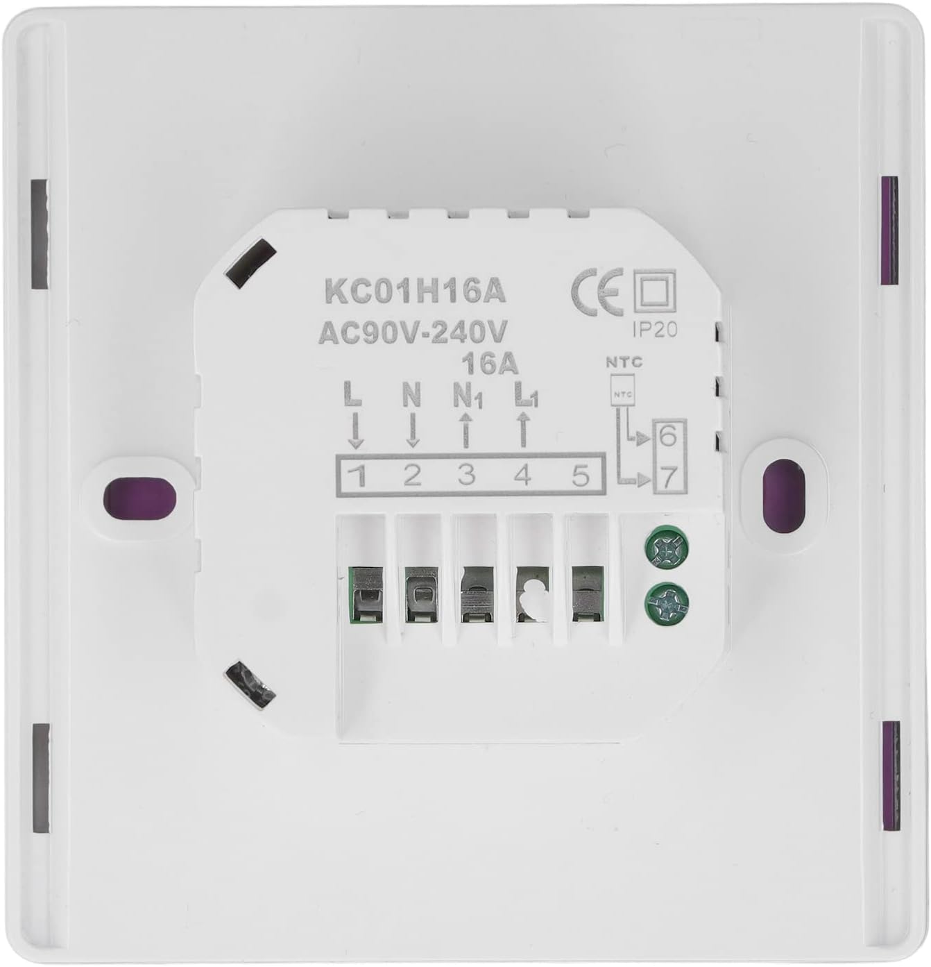 Smart Thermostat, Home Electric Heating Thermostat Digital Thermostat with Large LCD Display Programmable Thermostats AC 95‑240V 16A - Image 8