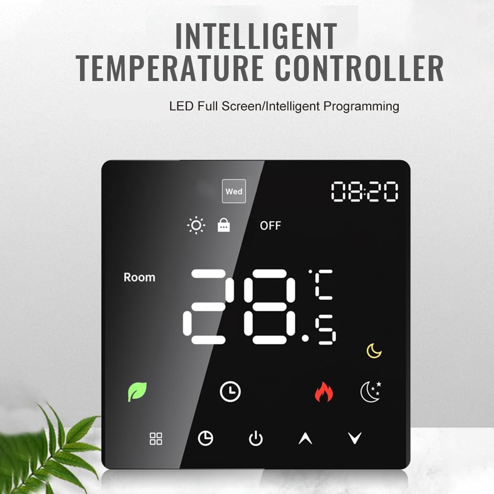 Smart Thermostat, Smart Thermostats for Home, ProgrammableThermostat for House with Touchscreen for Wall Mounting (Voice Control Water Heating)(3A Without Wire, 16A with Wire) - Image 6