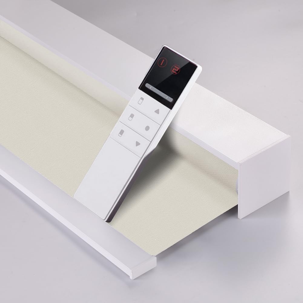 Zshine Motorized Cordless Roller Window Shades Smart Rechargeable Automatic Homekit Motor Full Blackout Custom Large Size (Fireproof 82026B) - Image 2