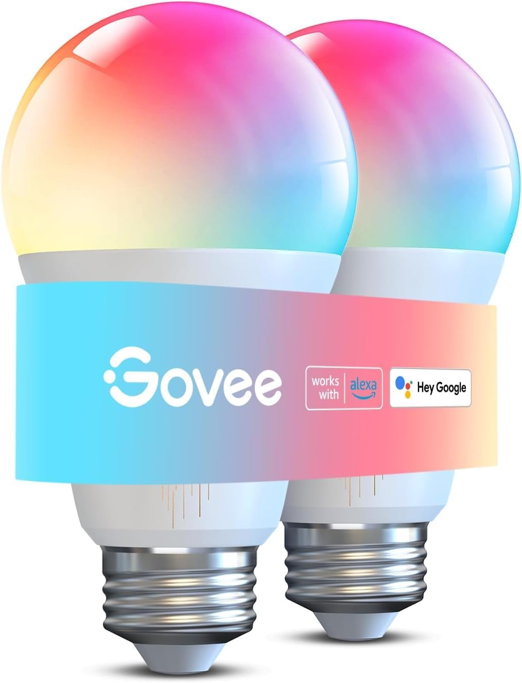 Govee Smart Light Bulbs 1200 Lumens, Color Changing Light Bulbs RGBWW Dimmable, Works with Alexa & Google Assistant, Color Lights Bulb, 12W 85W Equivalent A19 LED Bulbs for Bedroom Living Room, 2 Pack - Image 2