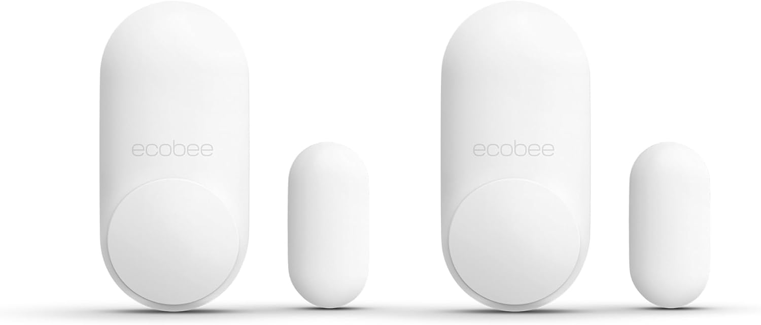 ecobee Smart Sensor for Doors & Windows 2 Pack - Wifi Contact Sensor for Home Security, Energy Savings - Compatible with ecobee Smart Thermostats - Temperature sensor - Image 2