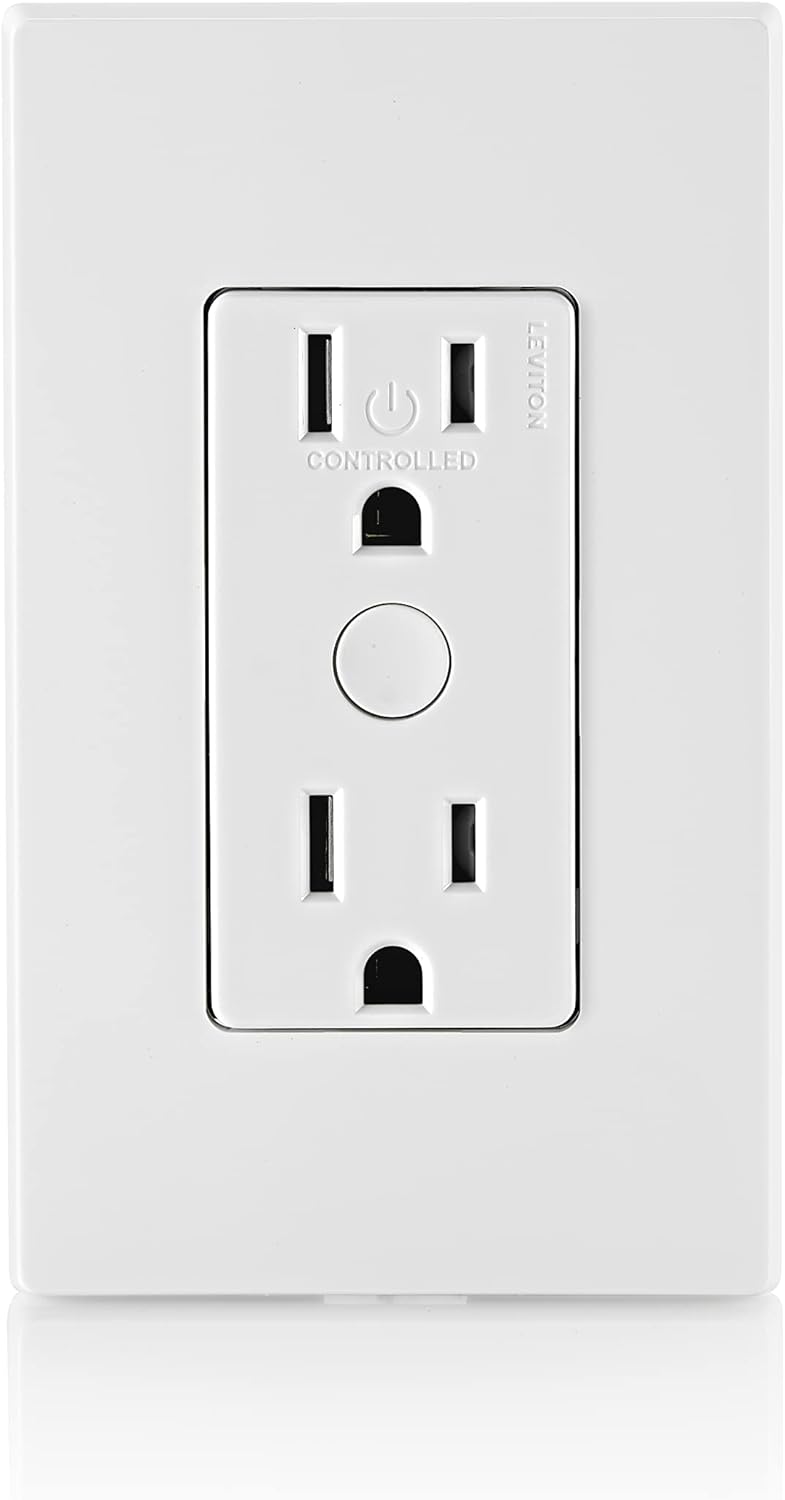 Leviton Decora Smart Outlet, Tamper-Resistant 15A, Wi-Fi 2nd Gen, D215R-2RW, White - Image 10